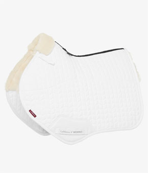 LeMieux Merino+ Half Lined Close Contact Square White/Natural LeMieux Merino+ Half Lined Close Contact Square White/Natural