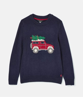 Joules Boys Cracking Intarsia Knitted Festive Jumper Joules Boys Cracking Intarsia Knitted Festive Jumper