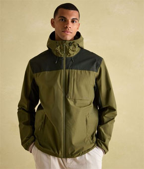 Joules Ayston Lightweight Waterproof Coat - Khaki