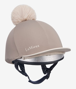 LeMieux Pom Pom Hat Silk - Pecan/Stone LeMieux Pom Pom Hat Silk - Pecan/Stone