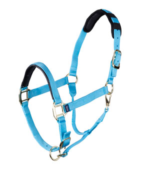 Shires Equestrian Topaz Nylon Headcollar - Blue