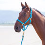 Shires Equestrian Topaz Nylon Headcollar - Blue