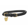 Digby & Fox Rolled Leather Dog Collar - Black