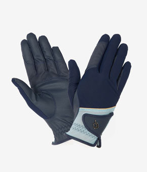 LeMieux Pro Mesh Gloves Navy/Aqua