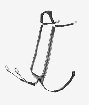 Arika Elasticated Breastplate Black/Silver