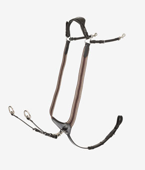 LeMieux Arika Elasticated Breastplate Brown/Silver