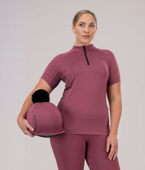 Aubrion React Short Sleeve Base Layer - Mauve