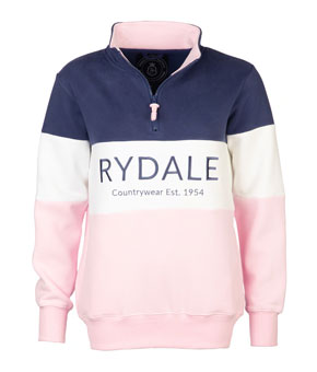 Rydale Byland Ladies Sweatshirt - Denim/White/Sorbet