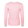 Rydale Emma Ladies V Neck Cable Knit Jumper - Perfect Pink