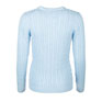 Rydale Ladies Emma V Neck Cable Knit Jumper - Soft Blue