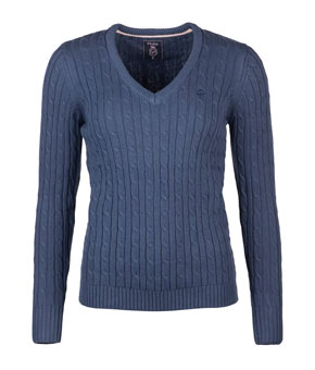 Rydale Ladies V Neck Cable Knit Jumper - Emma