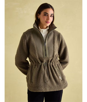 Joules Thurlston Borg Fleece - Khaki Green