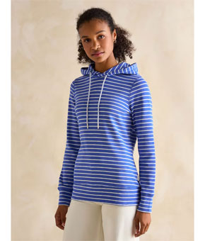 Joules Marlston Slim Fit Hoodie - Blue Striped