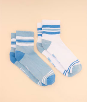 Joules Volley Pack Of Two Tennis Socks - Blue Joules Volley Pack Of Two Tennis Socks - Blue