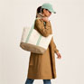 Joules Promenade Cream Canvas Beach Bag