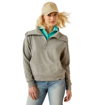 Ariat Fern 1/2 Zip Sweatshirt - Heather Grey