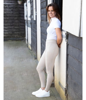 Hy Equestrian Melton Riding Tights - Beige Hy Equestrian Melton Riding Tights - Beige