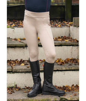 Hy Equestrian Childrens Melton Riding Tights - Beige