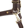Shires Equestrian Velociti Lusso Soria Leather Headcollar - Havana