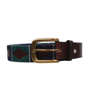Hy Equestrian Polo Belt - Navy/Olive