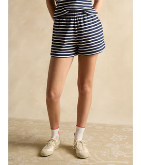 Joules Harbour Navy & White Cotton Jersey Shorts