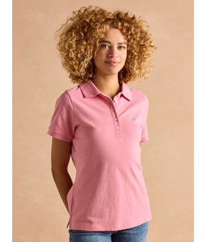 Joules Woody Polo Shirt - Pink