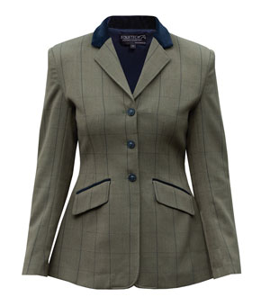 Equetech Bellingham Deluxe Stretch Tweed Riding Jacket - Bellingham Green