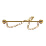 Equetech Showing Collar Pin & Chain - Gold