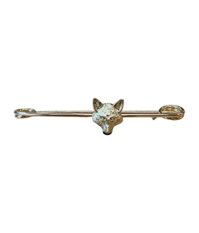 Equetech Traditional Foxhead Stock Pin - Gold