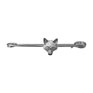 Equetech Traditional Foxhead Stock Pin - Silver