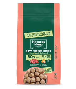 Natures Menu Freeze Dried Nuggets 625g Beef Natures Menu Freeze Dried Nuggets 625g Beef