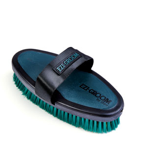 Eazi-Groom Grip Long Bristle Dandy Brush - Forest