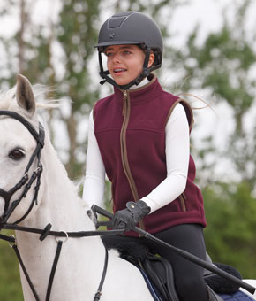 Aubrion Young Rider Core Fleece Gilet - Maroon Aubrion Young Rider Core Fleece Gilet - Maroon