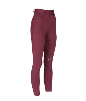 Aubrion Young Rider Albany Riding Tights - Black Cherry