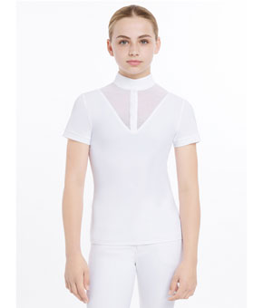 LeMieux Young Rider Eva Short Sleeve Show Shirt - White