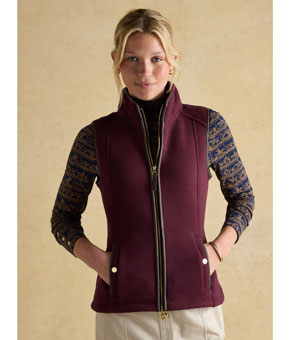 Joules Heritage Fleece Gilet - Red