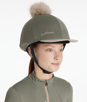 LeMieux Classique Pom Hat Silk Rosemary