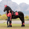 LeMieux Suede Dressage Square Cranberry