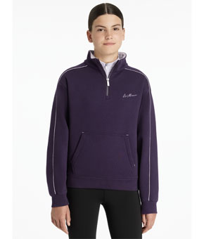 LeMieux Young Rider Kate Quarter Zip Sweat Juniper/Lilac