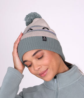 Aubrion React Bobble Hat - Sage/Sand