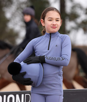 Aubrion Young Rider React Winter Base Layer - Sky