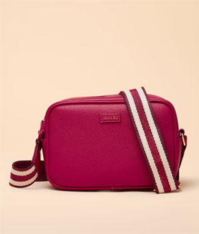 Joules Trent Berry Red Adjustable Cross Body Bag