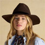 Joules Grove Chocolate Brown Wool Fedora