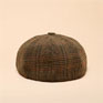 Joules Harrogate Brown Check Baker Boy Hat