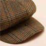 Joules Harrogate Brown Check Baker Boy Hat