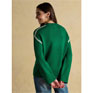 Joules Alexandra Green Blanket Stitch Jumper with Round Neck