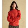 Joules Enid Orange Cotton-Rich High Neck Jumper