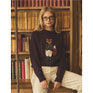 Joules Jonty Wine Red Intarsia Cotton-Rich Crew Neck Jumper