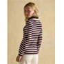 Joules Fairfield Navy/Red Stripe Ribbed Long Sleeve Polo Shirt