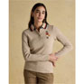 Joules Fairfield Neutral / Jonty Ribbed Long Sleeve Polo Shirt